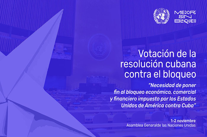 Comienza hoy debate en Naciones Unidas sobre bloqueo a Cuba