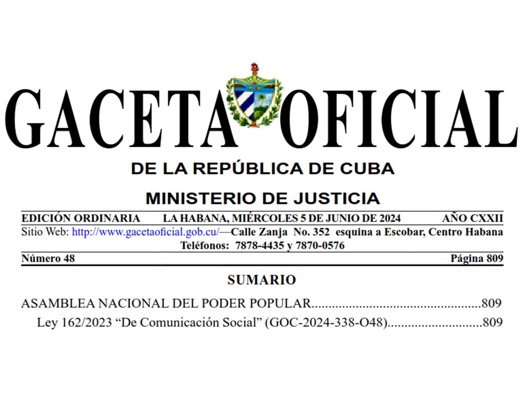 Entra en vigor en Cuba Ley de Comunicación Social