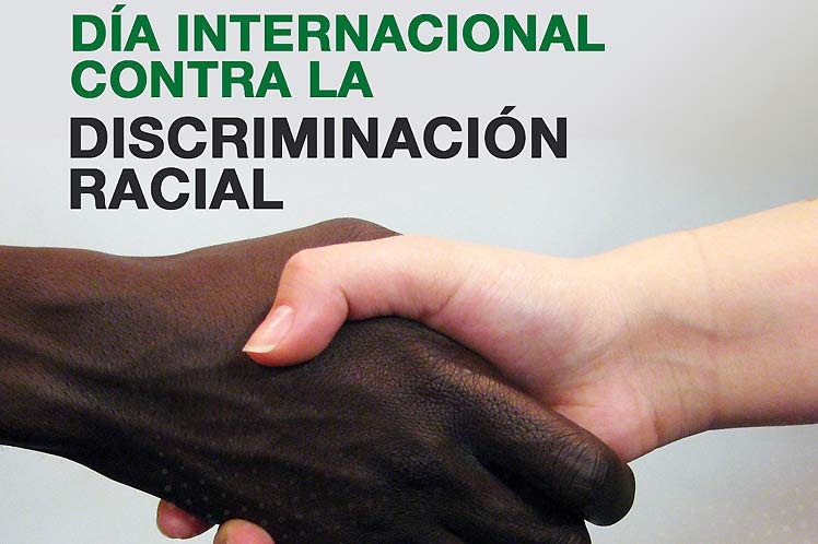 Banner alegórico a la lucha contra la Discriminación Racial