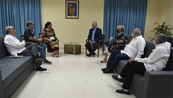 Miguel Díaz-Canel Bermúdez, recibió a la secretaria de Cultura de México, Alejandra Frausto Guerrero 