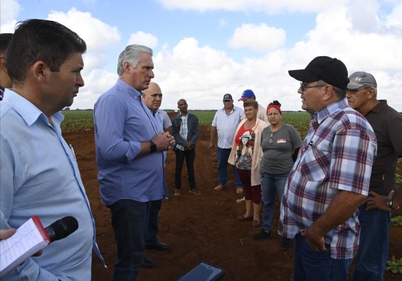 utoridades cubanas intercambian con agricultores de Ciego de Ávila