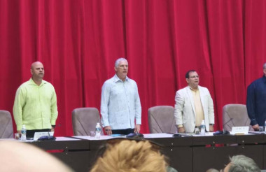 Díaz-Canel asiste a Encuentro Internacional de Solidaridad con Cuba en saludo al Primero de Mayo