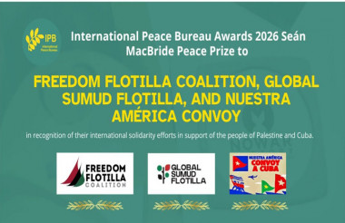 Convoy Nuestra América recibe Premio de la Paz Seán MacBride 2026